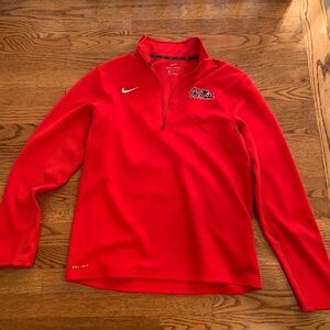 Nike Red Dri-FIT Athletic Top Ole Miss